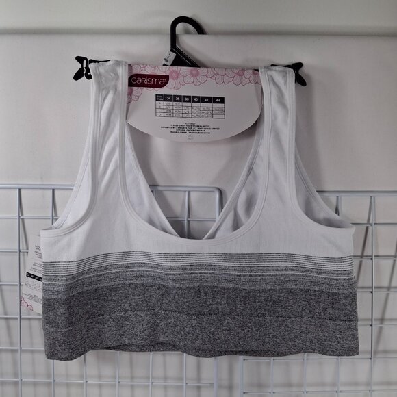 2XL Seamless Wireless Sports Bra Comfortable Yoga Bralette  Removable Cups White - Picture 3 of 13